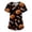 Black, variant on Halloween Womens Scrub Tops Happy Funny Pumpkin Candy Graphic Short Sleeve V Neck Scrubs Spooky Novelty Casual Uniform Shirts with 2 Pockets Black 3XL