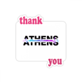 thumbnail image 1 of City Radio Athens Building Thank You Stickers Quote Grateful, 1 of 3