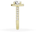 thumbnail image 6 of Unique Moments Lab Grown 3 ct Diamond Engagement Ring Round Halo Vintage Solitaire 14K Yellow Gold, 6 of 6