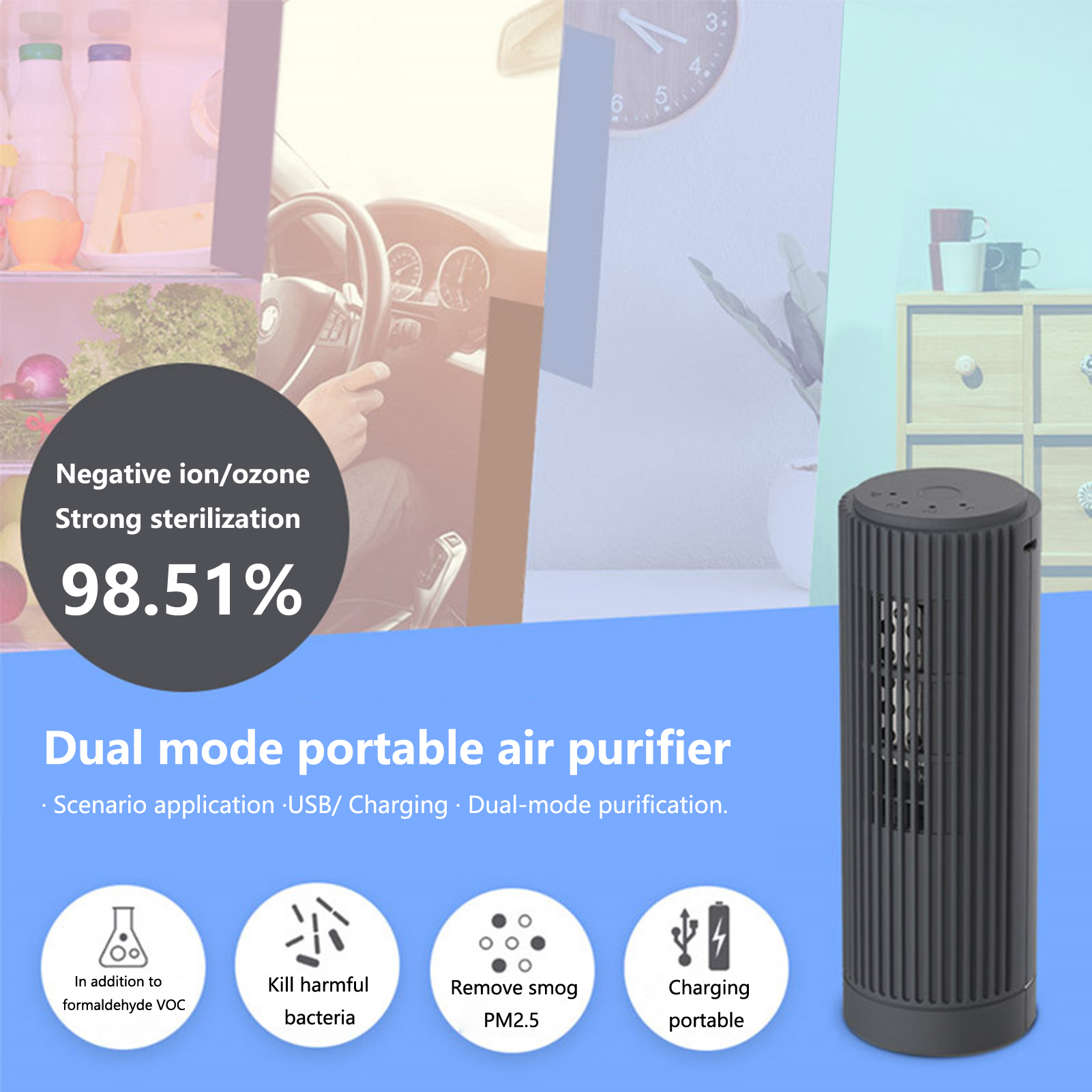 Star Home Car Air Freshener Refreshed Efficient Rechargeable Car