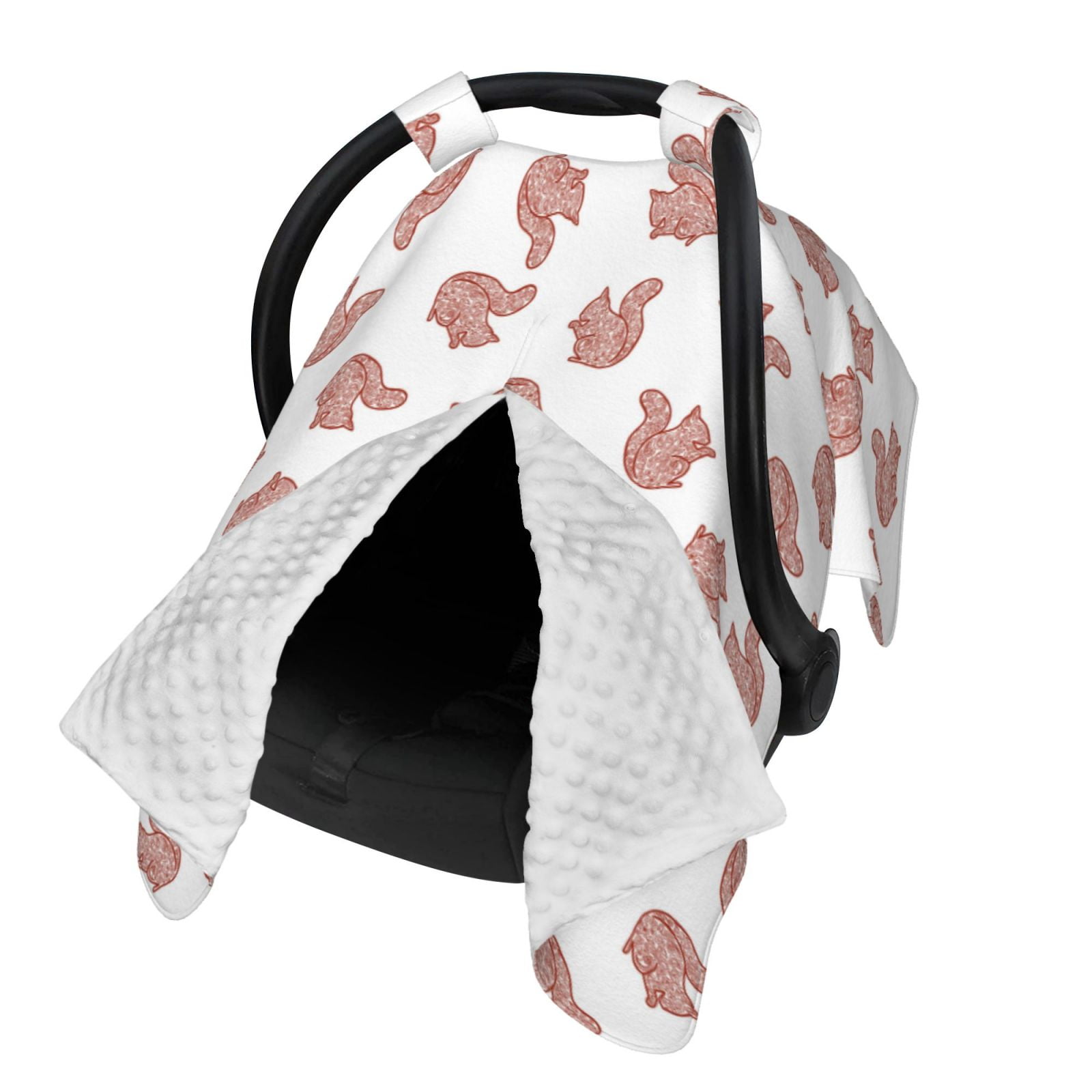 Naloa Red Fox Baby Car Seat Cover, Breathable Baby Carrier Cover, Multiuse Baby Carrier Cover & Nursing Breastfeeding Cover