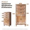 thumbnail image 2 of AENKYO 51" Rustic Wood Storage Cabinet with 3 Drawers, Tall Farmhouse Accent Chest for Small Spaces, Natural Wood, 2 of 8