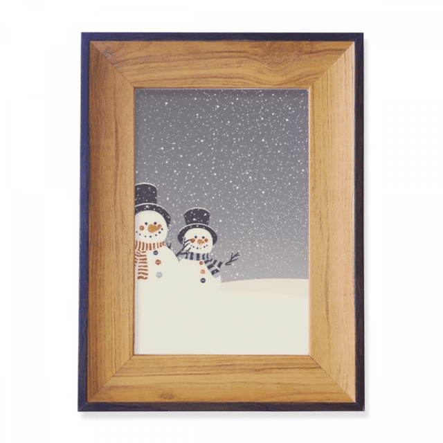 mas Snowman Snowflake Festival Photo Frame Exhibition Display Art Desktop Painting