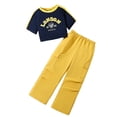thumbnail image 1 of RXIRUCGD 2025 Vêtements d'Été pour Enfants Mode Ensemble Deux Pièces Manches Courtes Col Rond Pantalon Décontracté, 1 of 8