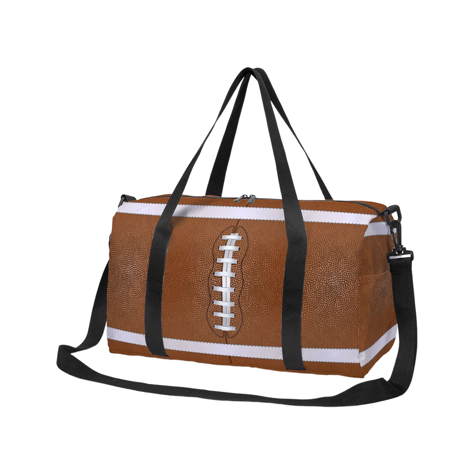 Large Capacity Travel Duffel Bag, Soccer Rugby Print Sports Bag, Nylon Spandex Water Resistant, Multi Pocket Storage For Weekend Getaways, Airport Travel, Easy Clean