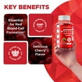 thumbnail image 6 of (3 pack) Vitamatic Extra Strength Vitamin B12 5000 mcg (Methyl B12) Gummies - 240 Count - Energy Metabolism Support and Nervous System Health Support, Natural Cherry Flavored, 6 of 12