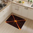 thumbnail image 2 of ODIKA 3'x5' Washable Throw Rug Illusion Cracked Abstract Grid Flow Molten Border Volcanic Optical Refined for Entryway, Kitchen, Mudroom, Stain Resistant, Low Profile, Non-Slip, 2 of 7