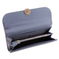 thumbnail image 3 of Señora Estilo De Cuero De Titur De Caja Del Botón De Cartera Bolsos De Boda Azul Soledad Bolso de señora Card Holder Case, 3 of 10
