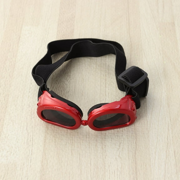 HEMOTON 1Pcs Dog Sunglasses for Dogs Red Plastic Round 4.1in x 1.3in x 0.8in
