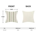 thumbnail image 7 of Brown Sage Green Pillow Covers 18x18 Inch Set of 2 Boho Striped Polka Dot Decorative Throw Pillow Covers Modern Abstract Geometry Outdoor Pillow Cases Linen Cushion Cases Decor for Sofa Couch, 7 of 7