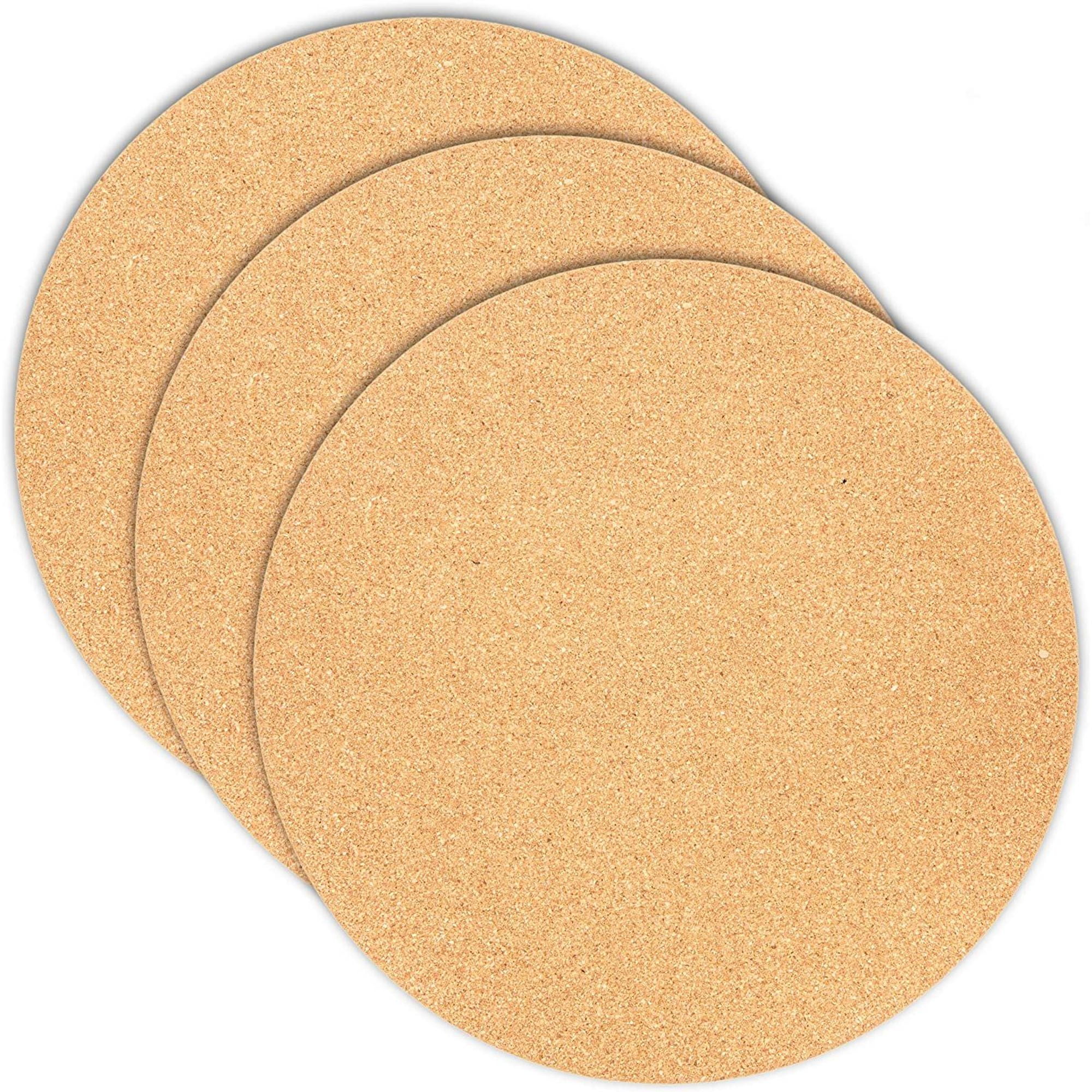 Bright Creations 11.8" x 11.8" Natural Round Cork Board Bulletin Board