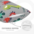 thumbnail image 5 of Balery Cute Dinosaur Pillow Covers,Bed Pilowcases,Reversible Plush Throw Pillow Covers End Pillow Encasement,Pillow Case - 14"X20", 5 of 9