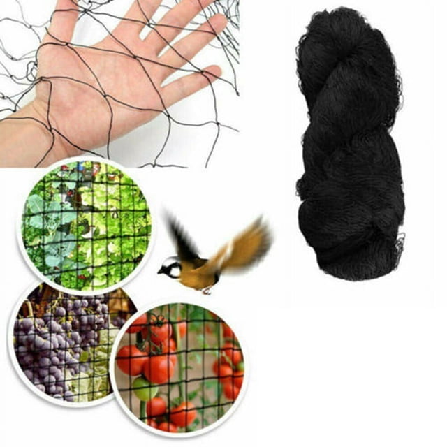 Malla de Red AntipáJaros de Nailon Negro para Cultivo de Frutas Plantas áRboles Red para PrevencióN de Aves 15X7,5 M