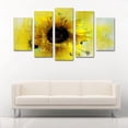 thumbnail image 2 of Juego de Cuadros Decorativos, Girasol en Estilo Acuarela, Arte Moderno y Cálido, 5 Piezas, Ideal para Cocinas y Salas de Estar, 150x80cm, 2 of 5