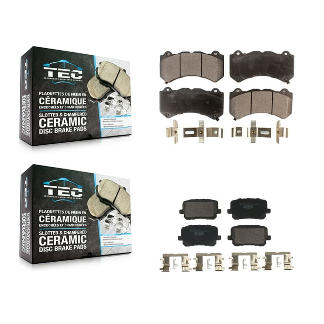 TEC Front Rear Ceramic Brake Pads Kit for Car Dodge Charger with 370mm Diameter Rotor KTC-100825