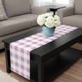 thumbnail image 4 of Pink Plaid Table Runner 120 Inches Long, Spring Summer Farmhouse Buffalo Checkered Kitchen Coffee Dining Table Decoration for Home Party Birthday Wedding Home Decor 13x120 Inches, 4 of 8