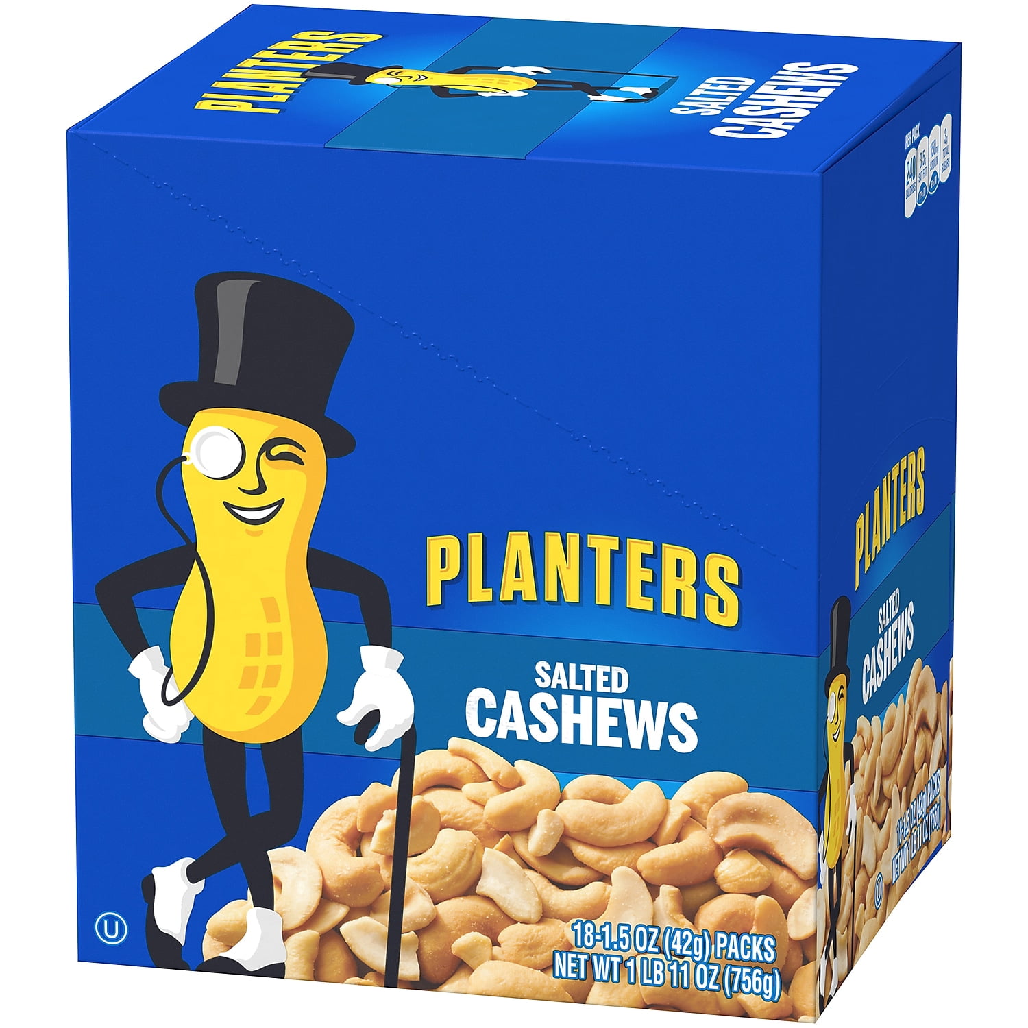 Planters Salted Cashews, 1.5 Oz, 18 Count