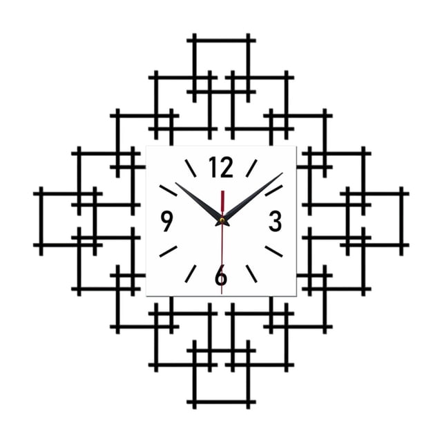 Reloj de pared acrílico, arte mural, sencillo, elegante, único, negro, silencioso, moderno para estudio 30 centímetros