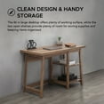 thumbnail image 4 of Sunjoy 46’’ Industrial Design Home Office Computer Desk Sturdy Simple Rustic Workstation Writing Study Table with Storage Shelves, Bookshelf, 4 of 9