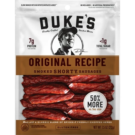Duke's Original Recipe Smoked Shorty Sausages, Keto Friendly, Gluten Free, 7.5 oz.