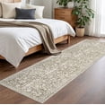 thumbnail image 3 of GLATTICE Runner Rug for Hallway 2x8 Non Slips Rug Runner Super Soft Kitchen Runner Rug Printed Faux Wool Floral Thin Rugs for Entryway Laundry Room Bedroom, Taupe Beige with Ivory Hues, 3 of 7