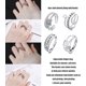 thumbnail image 2 of 4 st Fidget Spinner Ringar för Kvinnor Öppna Snurrande Knogringar Stackbara Ringar Justerbara Ringar i Rostfritt Stål, 2 of 5