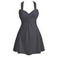thumbnail image 5 of COcOPEAR Traje de baño elegante cruzado de una pieza para mujer Traje de baño con falda floral Negro 2XL14-16, 5 of 5