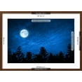 thumbnail image 5 of Art.com Forest in Silhouette with Starry Night Sky and Full Moon , Elements of this Image are Furnished by Photographic Print by OHishiapply, Brown Frame Wall Art, 29" x 21", 5 of 5