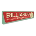 thumbnail image 3 of Billiards Room Gameroom Aluminum Metal Decor Sign - 4x18 inches, 3 of 4