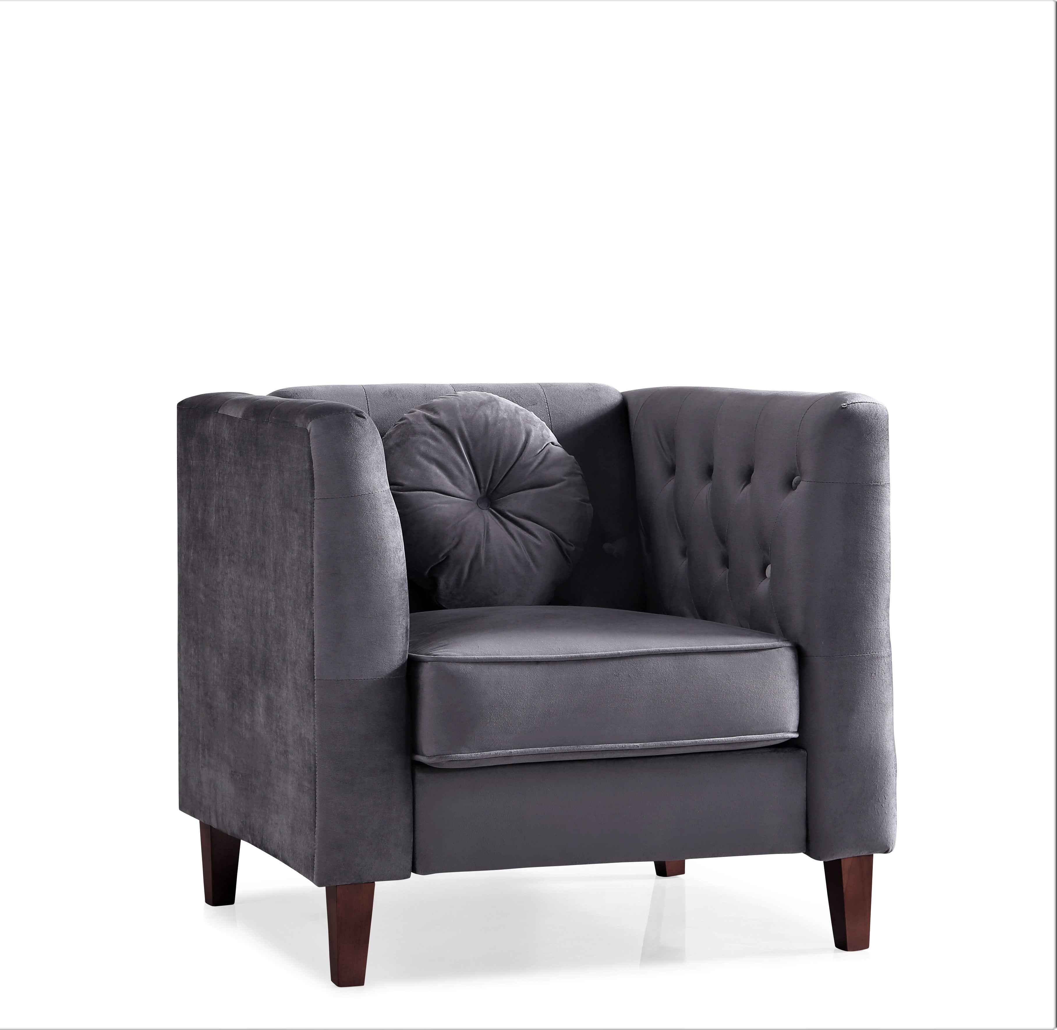 Uspridefurniture Chesterfield Chair, Gray