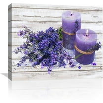 Lavender Canvas Wall Decor for Bathroom Purple Modern Flowers Pictures for Bedroom Wall Art Framed Vintage Wall Decor for Girls Room Kitchen Office Wall Decoration Artwork for Home Walls Size 12x15