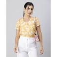 thumbnail image 5 of Moomaya Womens Printed Round Neck, Short Puffed Sleeves Casual Top, 5 of 8