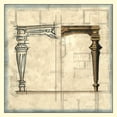 thumbnail image 2 of Vision Studio 15x15 Gold Ornate Wood Framed with Double Matting Museum Art Print Titled - Furniture Sketch III, 2 of 4