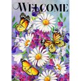 thumbnail image 1 of Pintura de diamante (DB5355) Flores de mariposa Pared de diamantes de imitación redonda completa 45x60cm FLhrweasw Nuevo, 1 of 1