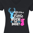 thumbnail image 4 of Inktastic Gender Reveal Will It Be a Little Buck or Doe? Women's V-Neck T-Shirt, 4 of 5