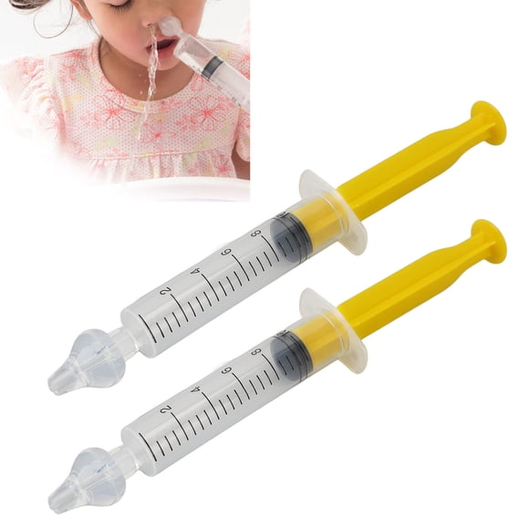 Dispositivo De Enjuague Nasal, Aspirador Nasal Para Bebé Portátil 2 Piezas Presión Controlable Limpieza Profunda Reutilizable Para El Hogar