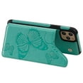 thumbnail image 3 of Dteck Case for iPhone 12 mini 5.4-inch, Magnetic Butterfly Patterned Flip PU Leather Kicksatnd Card Holder Wallet Rubber Shockproof Case Back Phone Cover,Green, 3 of 3