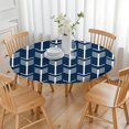 thumbnail image 3 of Patio Party Bohemian Floral Tablecloth 44 Inch Round, Elastic, Durable, Easy Wipe, 3 of 7