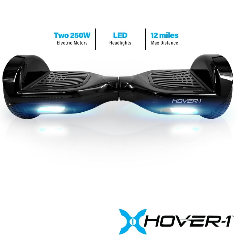 Hover 1 Ultra Electric Hoverboard for Kids Teens w 6.5 Wheels LED Lights 4 Hour Battery Life Black Walmart