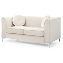 Glory Furniture Delray Loveseat in Ivory Color