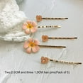 thumbnail image 2 of Wedding Hair Pins Flower Bridal Hair Clips Flower Decorative Hair Jewelry Accessories for Women and Girls Pack of 5 (Pink), 2 of 4