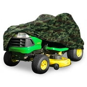 Deluxe Riding Lawn Mower Tractor Cover Fits Decks up to 54" - Camouflage - Water and Sunray Resistant Storage Cover