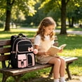 thumbnail image 4 of Dalxymotic Bow Backpack Set, Cute 3-Piece Shoulder Backpack with Lunch Bag, Large Capacity Casual Daypack with Pencil Case, Bow Backpack Set for Daily Travel, Outdoor, Home, Office, 4 of 7