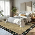 thumbnail image 2 of HOMERRY Large Floral Border Non-Shedding Area Rug 9' x 12' for Living Room Washable Indoor Carpet, Yellow, 2 of 6