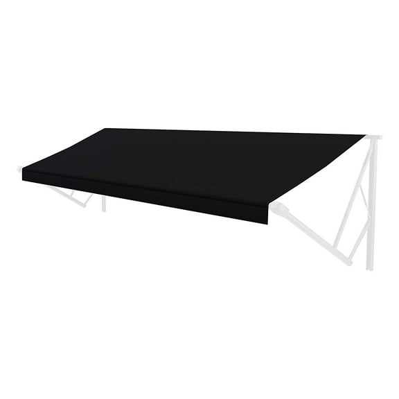 Lippert Components V000247984 Solera Awning Replacement Fabric with Black Weatherguard, Solid Black / 19'