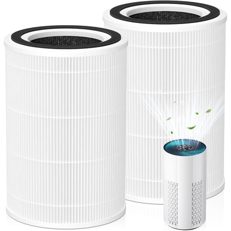 HAP604 Replacement Filter for ECOSELF HAP604 Air Purifier 3-In-1 Air Filter Filtration with HEPA and Activated Carbon 2 Pack White