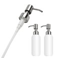 thumbnail image 2 of AFQH Reusable Soap Dispenser Pump Head 304 Stainless Steel Brushed Finish Pump Head 28/400 Neck Size Replacement for Kitchen Bathroom (Silver), 2 of 11