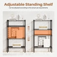 thumbnail image 4 of CONCETTA 48 inch 4-Tier Metal Wire Shelving Unit, Adjustable Storage Rack for Kitchen, Garage, or Living Room,Black, 4 of 8