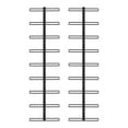 thumbnail image 2 of Wall Mounted Wine Rack 2 Pack - Black Iron Wine Holder for 18 Bottles - Modern Home Bar Decor - Easy Install Wine Storage - Wine Gift for Wine Lovers, 2 of 6