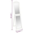 thumbnail image 4 of vidaXL Free-Standing Mirror White 40x160 cm, 4 of 4